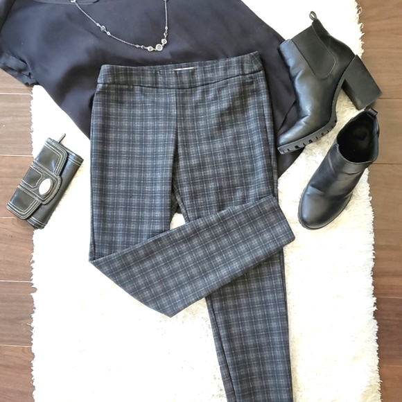 Nanette Lepore Pants - Nanette Women's Pants Size Small Plaid Pull On Ankle Cropped Dress Pants Fitted